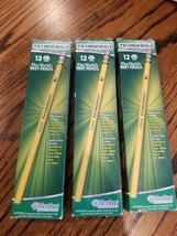 Lot 3 Boxes Ticonderoga Wood Pencils HB #2 Yellow Barrel Eraser 36 Total - £8.57 GBP