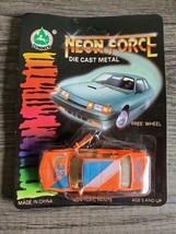 Vintage Summer Neon Force Bright Orange Diecast Racecar Sealed NOS - $7.53
