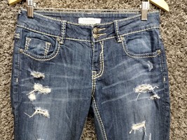 Vigoss Jeans Women 30x30 Blue Distressed Skinny Stretch Ladies Casual Pants - £18.07 GBP