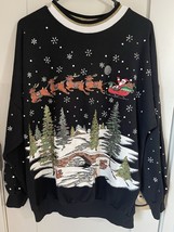 Vintage Nutcracker Christmas Santa Long Sleeve Crewneck Sweater Size 18 - £14.29 GBP