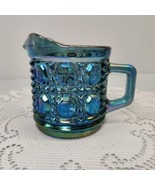 Vintage Indiana Windsor Iridescent Blue Carnival Glass Creamer Pitcher G... - £12.87 GBP