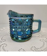 Vintage Indiana Windsor Iridescent Blue Carnival Glass Creamer Pitcher G... - £12.53 GBP