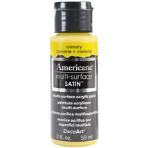 Americana Multi-Surface Satin Acrylic Paint 2oz-Canary - $7.25