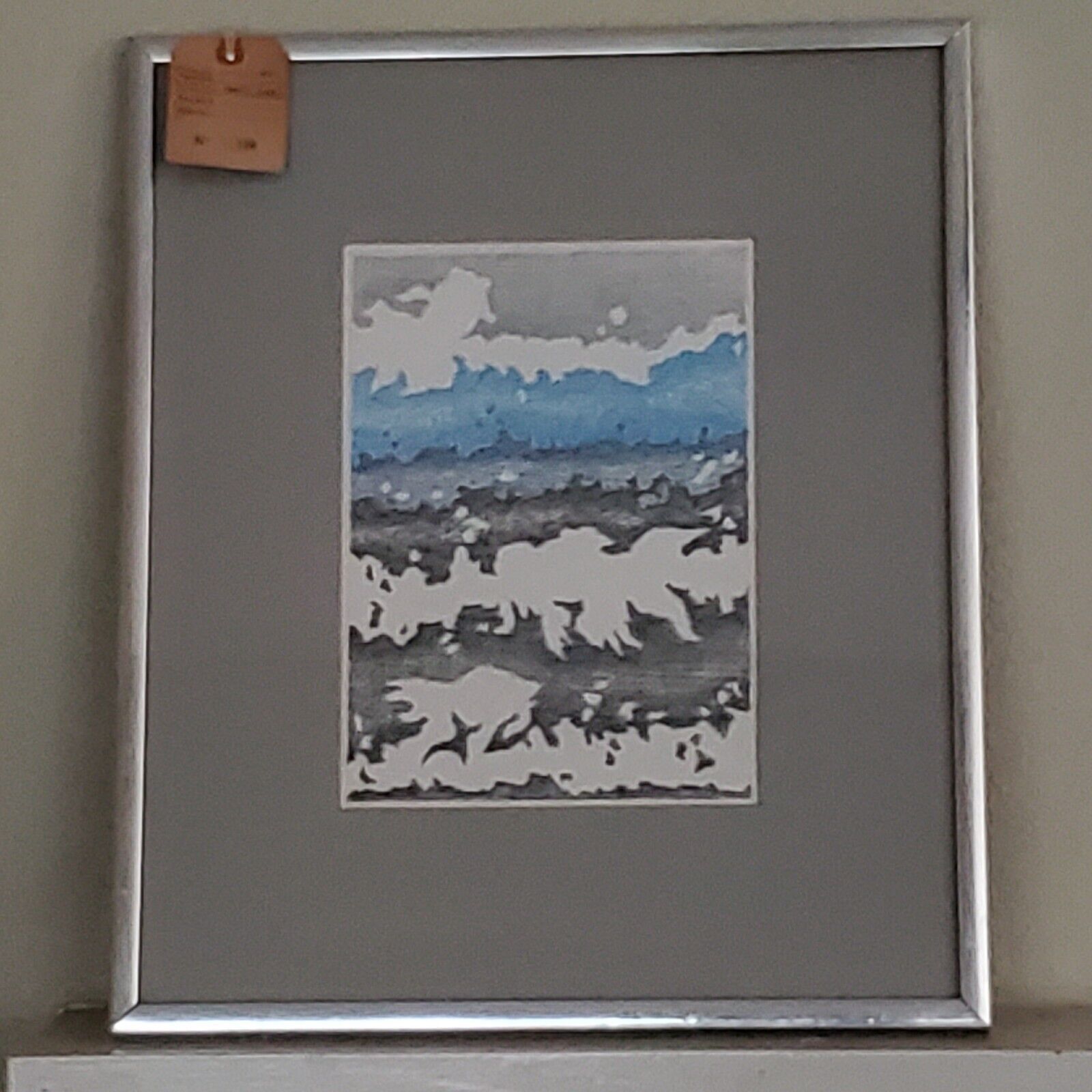 Vintage 1973 Fish ART Drawing On Textures by Marcy Hayes 17x20&quot; Framed - $19.00