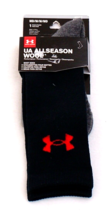 Under Armour Black UA All Season Wool Boot Socks  Men&#39;s M  4-8.5  NWT - £31.06 GBP
