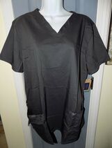 Cherokee Workwear Pewter Scrub V-Neck Top WW620 Size XL Women's NEW - $25.20