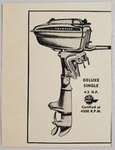 1949 Magazine Picture Champion Deluxe Single 4.2 HP Outboard Motors - £6.89 GBP