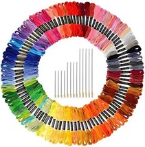 Paxcoo 124 Skeins Embroidery Floss Cross Stitch Thread with Needles - £17.90 GBP