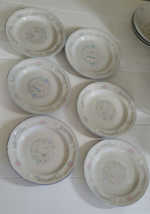 Lot of 6 Tienshan Stoneware Precious Memories Saucers Sandwich  Kitchen - £23.48 GBP