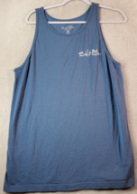 Salt Life Tank Top Mens Size Medium Blue Knit 100% Cotton Sleeveless Rou... - $11.74