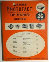 SAMS PHOTOFACT Tape Recorder Series volume 26 (1966) vintage 164-page so... - £10.16 GBP