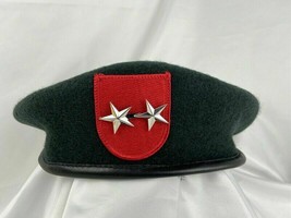 US Army 7th Special Forces Group Green Beret 2 Major General Rank Hat - £71.28 GBP