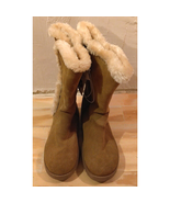 NWT Universal Thread Natural Suede Fur Boots Size 8 Ladies Fall Winter - $25.65 CAD