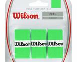 Wilson New Pro Overgrip Perforated 3 Pack (Green) - £10.87 GBP