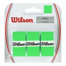 Wilson New Pro Overgrip Perforated 3 Pack (Green) - £10.87 GBP