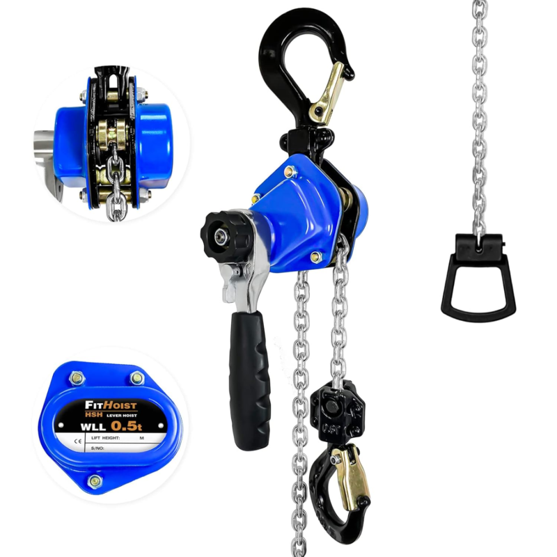 1100Lbs Capacity 20Ft Lift Manual Lever Chain Hoist Alloy Steel G80 Chai... - $145.21