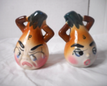 Vintage ANTHROPOMORPHIC CRYING GARLIC~ONION HEAD Salt &amp; Pepper Set (READ) - $13.85