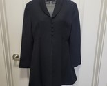 Georgiou Studio Women 100% Wool Crepe Tailored Long Blazer Jacket Black ... - $34.64