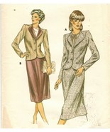 Vtg Misses Career Office Suit Lapel Jacket Skirt Kwik Sew 1185 Pattern 1... - £9.39 GBP