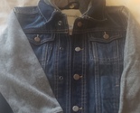 Toughskins Denim Jacket Fleece Sleeves Collared Hooded Size 4T - $20.00