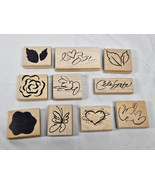 Vintage Denami Design Rubber Stamp Lot of 10 1997 Kent WA - $19.95