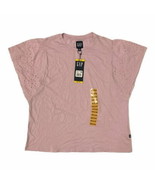 GAP Women&#39;s Eyelet Flutter Short Sleeve Scoop Neck Shirt (Winsome Orchid... - $14.48