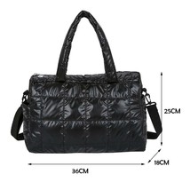Winter Warm Down Women&#39;s  Bag Nylon Space Cotton Quilted High Capacity Female Cr - £116.53 GBP