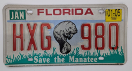 Florida License Plate Tag Save the Manatee Expired 2005 - $36.90