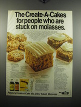 1972 Pillsbury Create-A-Cake Mix &amp; Brer Rabbit Molasses Advertisement - Recipes - £14.56 GBP
