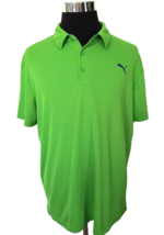 Puma Lifestyle  Polo Shirt Men&#39;s Size X-Large Green Knit Casual Activewear Golf - $17.82