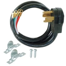 Everbilt 6 FT. 10 Gauge 4-Wire Electric Dryer Plug 125/250V Black 61255HD - £11.53 GBP