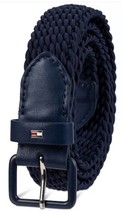 Tommy Hilfiger Men’s  Navy Tonal Braided Harness Buckle Belt Size XL 42 44 - £35.72 GBP