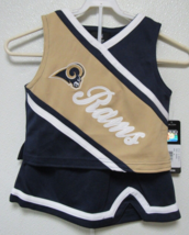 NFL Los Angeles Rams Embroidered Girls Cheerleader Top n Dress Set Mediu... - £23.66 GBP