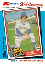 1982 Topps Kmart #40 Rollie Fingers Milwaukee Brewers ⚾ - £0.71 GBP