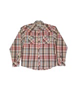 True Religion Rocky Plaid Western Pearl Snap Red Cowboy Long Sleeve Shir... - $366.20 MXN