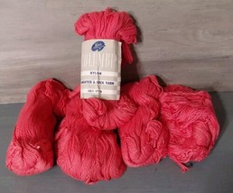 Lees Columbia Sweater &amp; Sock Yarn Nylon 1oz 5 Skeins Pink Vintage - $23.18