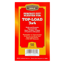 50 Cardboard Gold Perfect Fit Sleeves for Top-Load 3x4 from 75-140 Pt Bag - £5.87 GBP