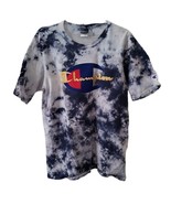 Champion Men&#39;s Blue Tie Dye Embellished Logo Short Sleeve T-Shirt - £8.48 GBP