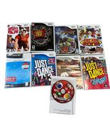 Nintendo Wii 9 GAME Bundle Just Dance Disney Party Guitar Hero Warriors ... - $1,569.64 MXN