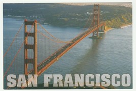Postcard San Francisco California Golden Gate Bridge Aerial Continental Card - £4.66 GBP