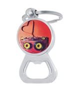 Music Cassette Love Bottle Opener Keychain - Metal Beer Bar Tool Key Ring - $10.77