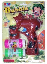 Light Up Brown Forest Monkey Bubble Gun With Sound Endless Toy Maker Machine - £7.55 GBP