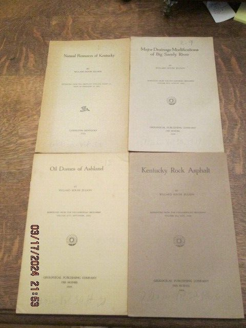 4 Pamphlets Willard R. Jillson Kentucky From Pan-American Geologist 1924... - $17.81