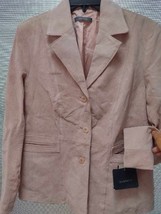 New With Tags Size Large Liz Claiborne Salmon Colored Suede Jacket Coat - £116.18 GBP