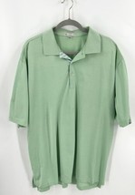 Peter Millar Mens Polo Shirt Size XL Mint Green Cotton Collared Short Sl... - $33.66