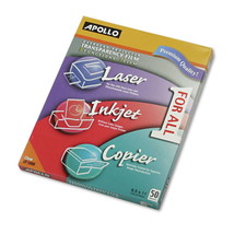Apollo Color Laser/Inkjet Transparency Film, Letter, Clear, 50/Box - $72.26