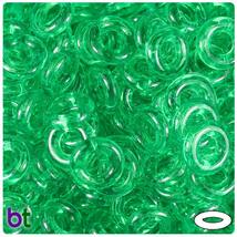 BeadTin Mint Transparent 16mm Ring Craft Beads (100pcs) - $3.39