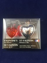 Valentines Day Heart Tea Infuser Red Stainless Steel G&amp;H tea service NEW - $4.46
