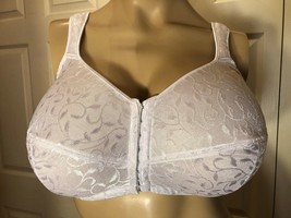 JMS JUST MY SIZE 48D Front Close White 48 D Unlined Wire Free 1107 Bra - £9.34 GBP