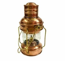 Nautical Copper Oil Lantern Ship Lamp Vintage Boat Light Decor - £80.10 GBP